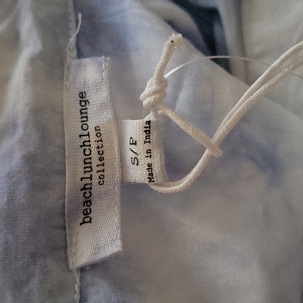 NEW BeachLunchLounge Button Up Tie Dye Hi Lo Top S - Picture 5 of 7